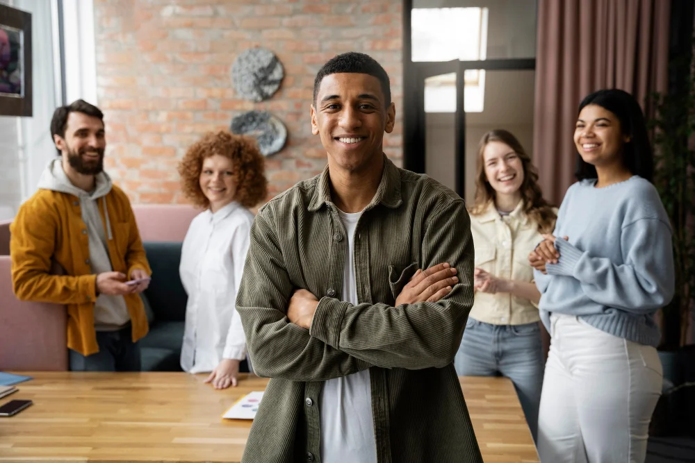 CLT Premium: colaboradores sorrindo em grupo